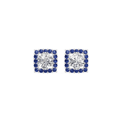 Sapphire Halo Earring