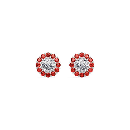 Ruby Bloom Earring