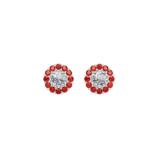 Ruby Bloom Earring