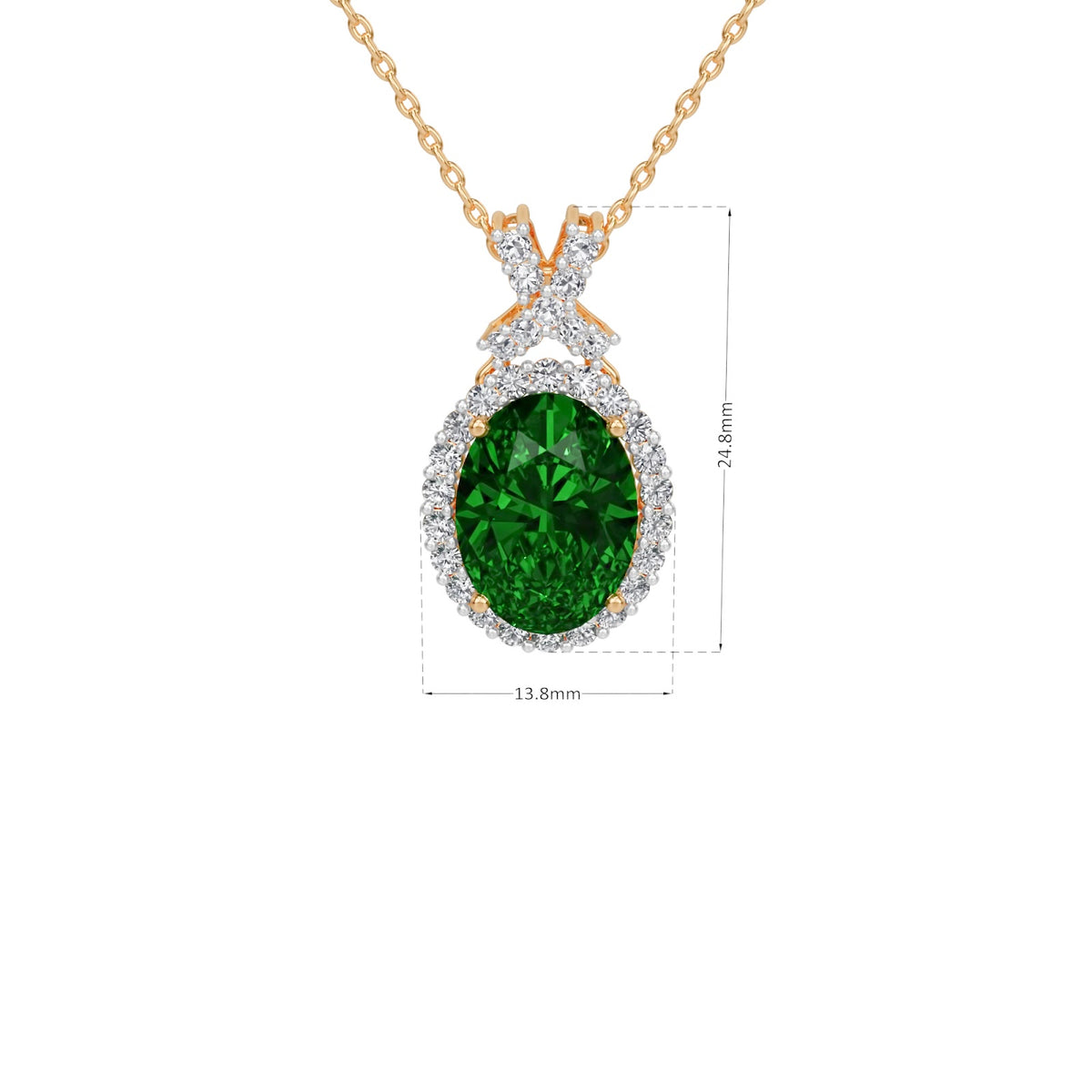 majestic green pendant