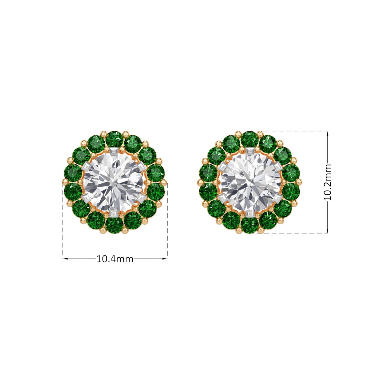 emerald bloom earring