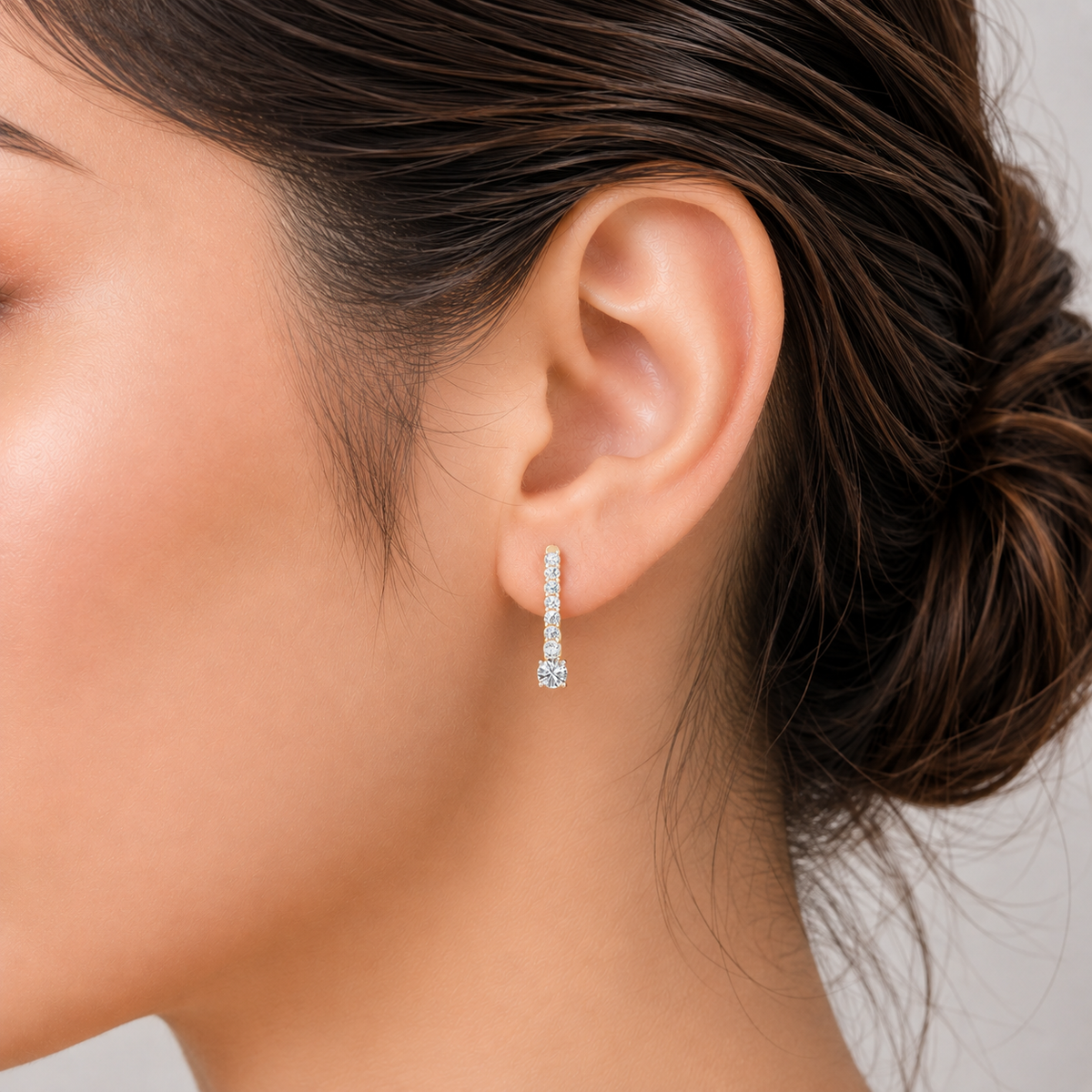 linea drop hoops earring