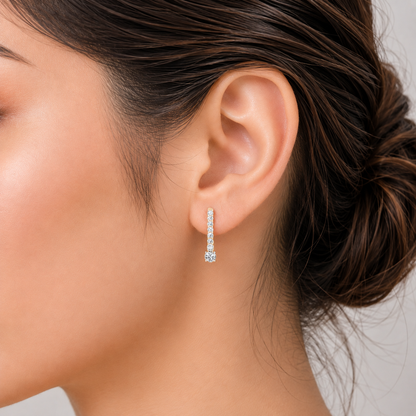 Linea Drop Hoops Earring