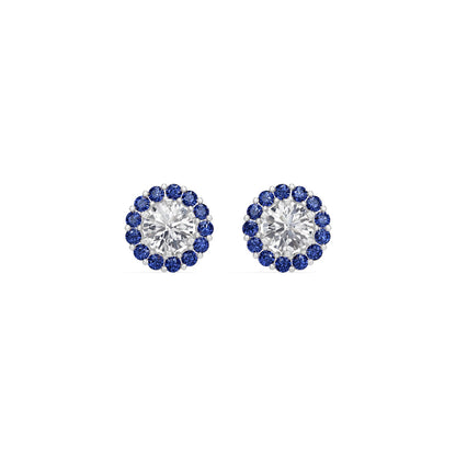 Sapphire Halo Earring