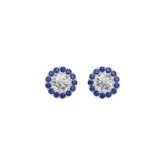 Sapphire Halo Earring