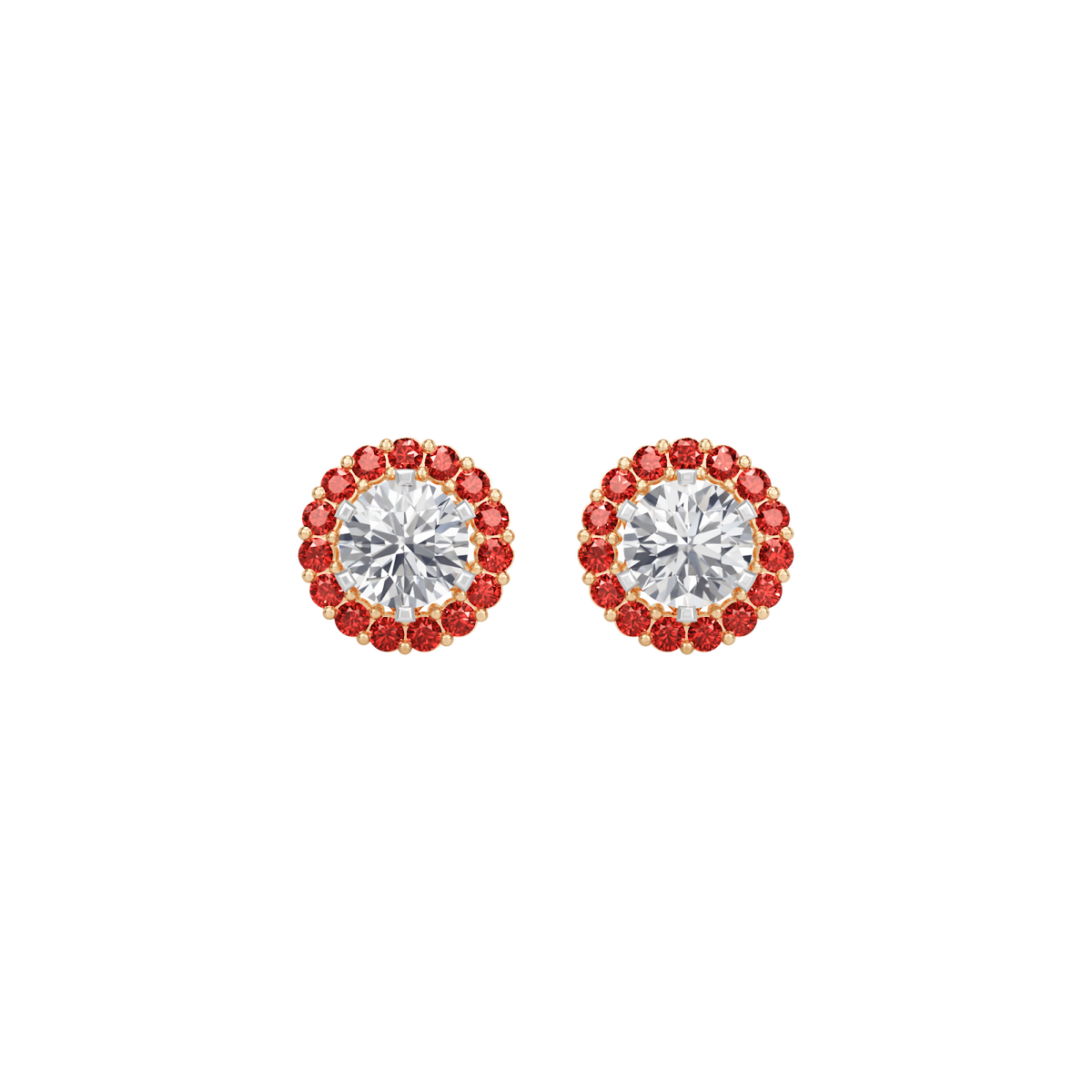 ruby bloom earring