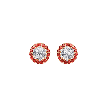 Ruby Bloom Earring