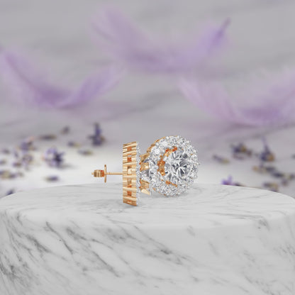 Classic Halo Solitaires Earring