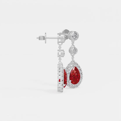 Crimson Dew Earring