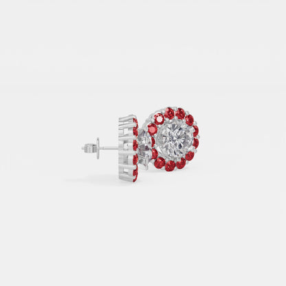 Ruby Bloom Earring