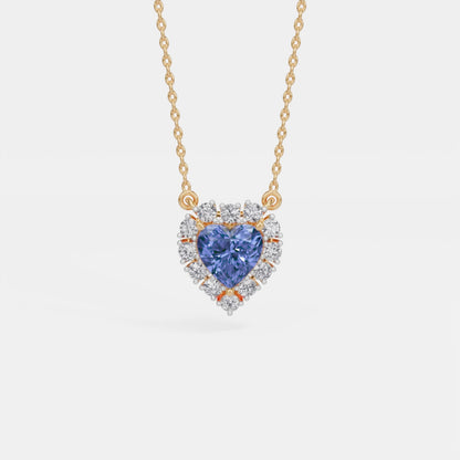 Sapphire Halo Pendant